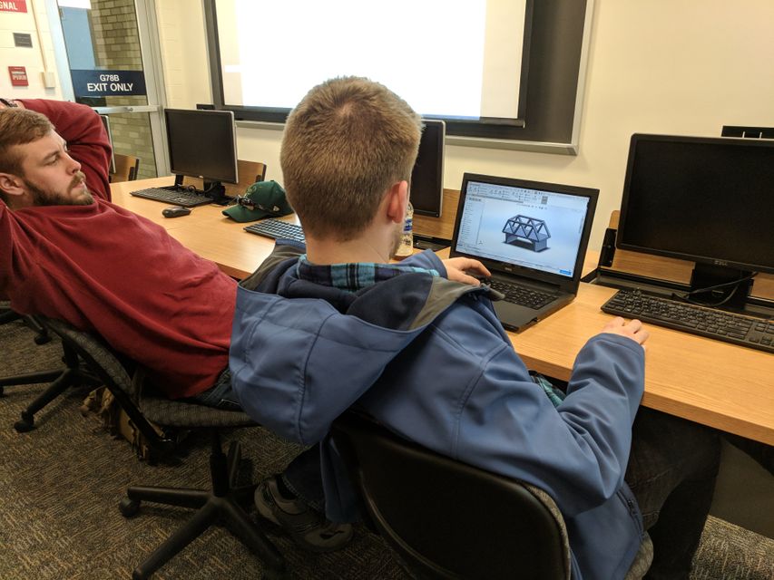 Students Practicing CAD